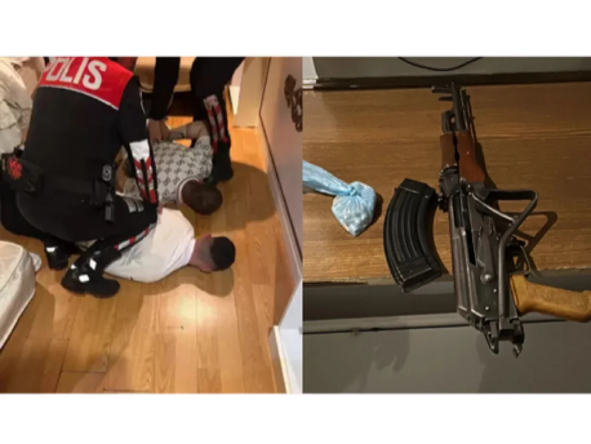 Beşiktaş'ta otel odasına baskın: Yatağın altından kalaşnikof çıktı