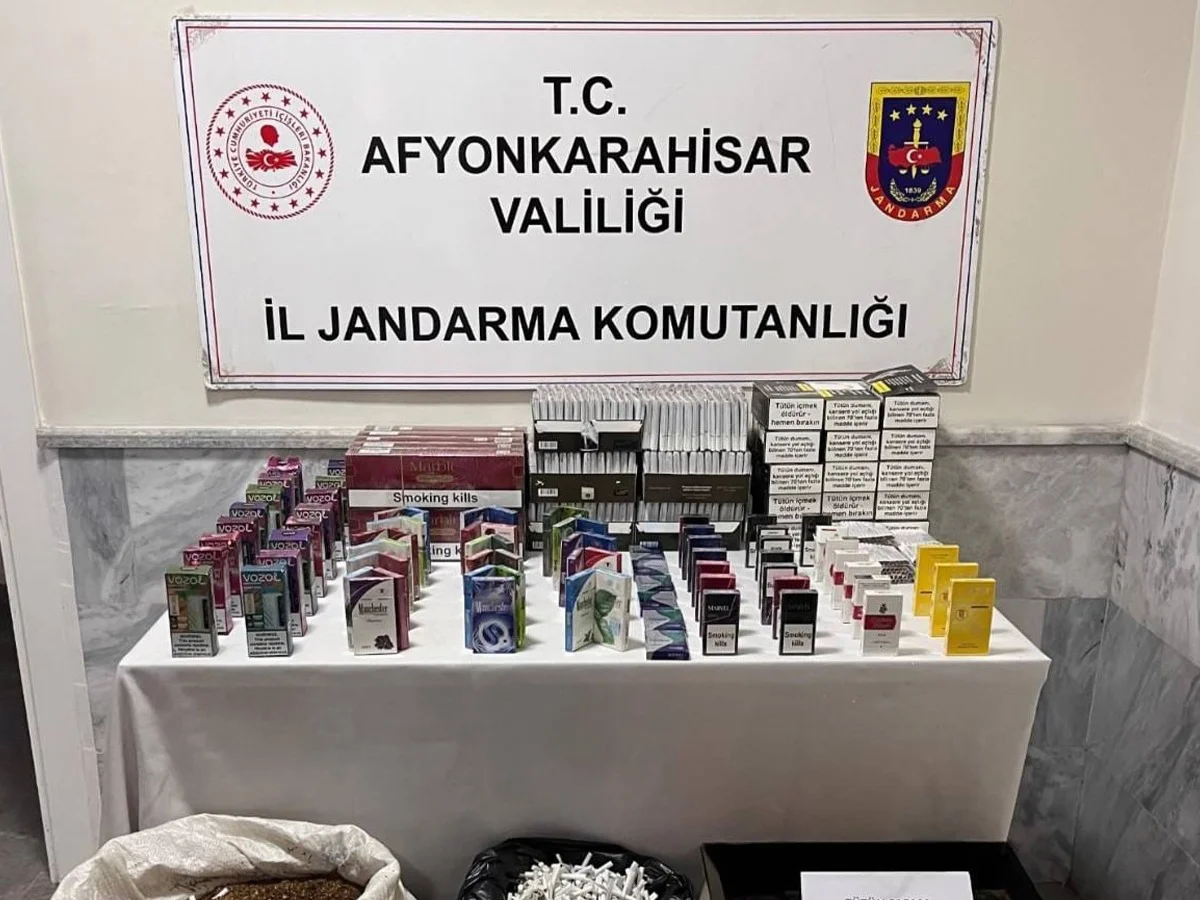 Afyonkarahisar'da 19 kilogram dökme tütün ele geçirildi
