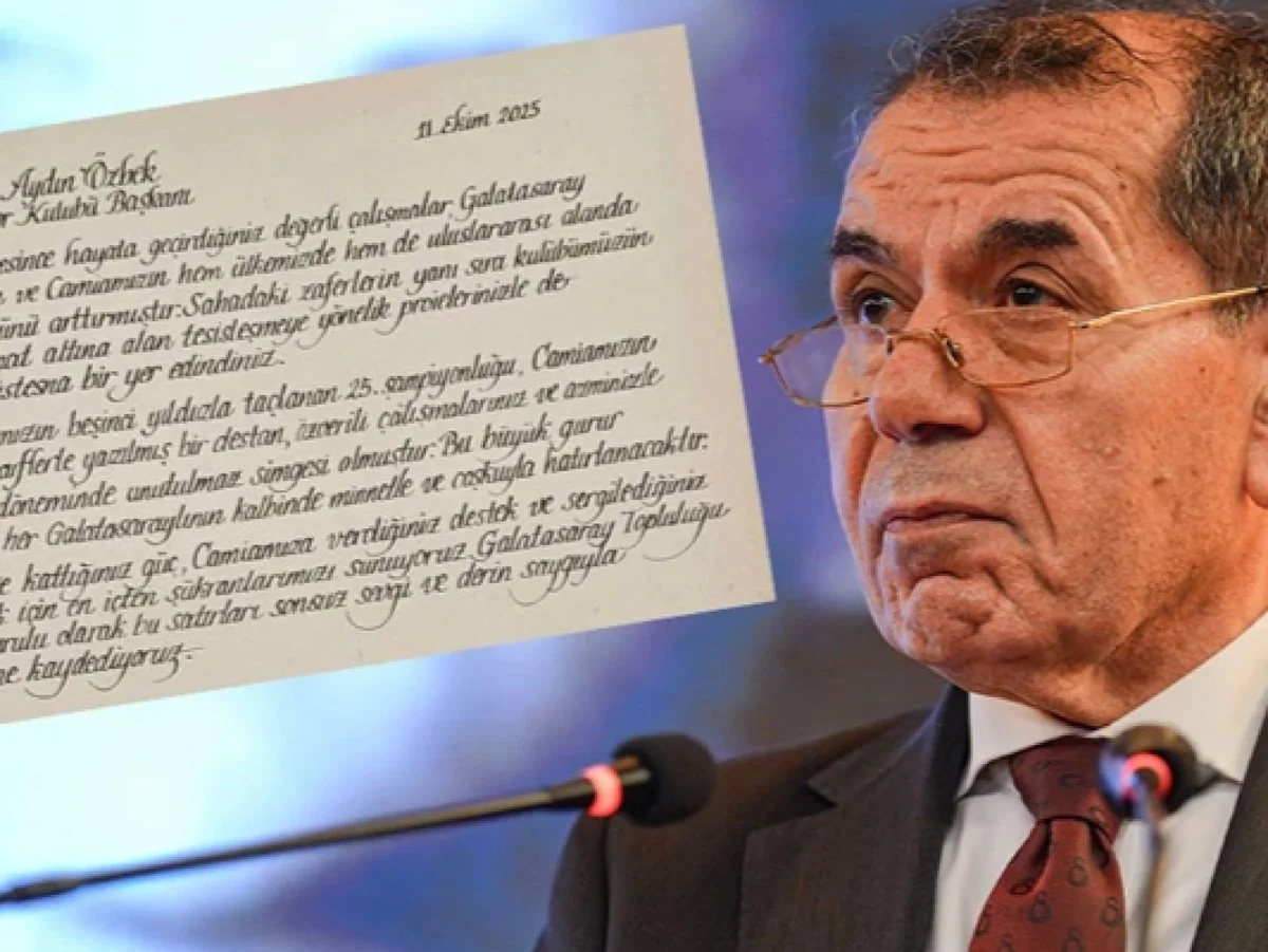 Dursun Özbek'i duygulandıran mektup: "Hayatımdaki en önemli günlerden biri"